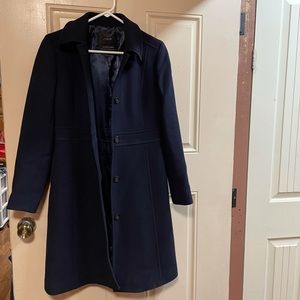 J Crew Lady Day navy coat with Thinsulate